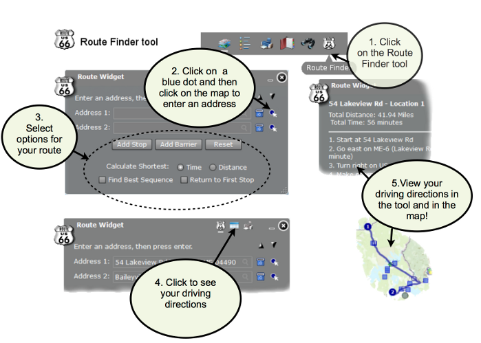 Route Finder tool